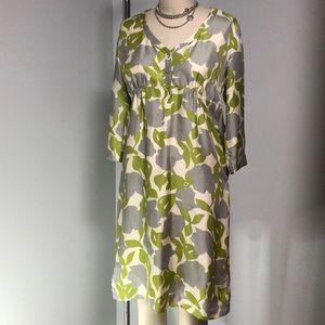 Women’s Boden 10 Silk Print Sleeved Dress